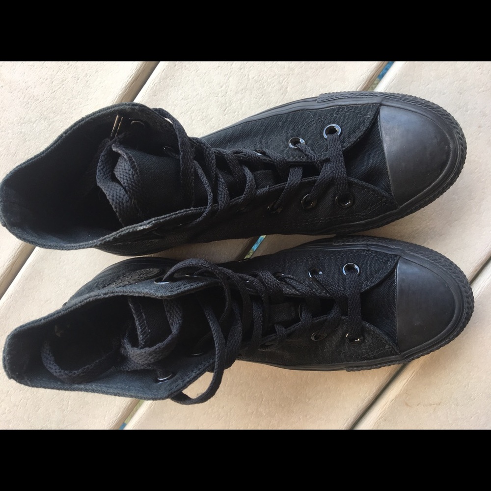 All black converse high tops